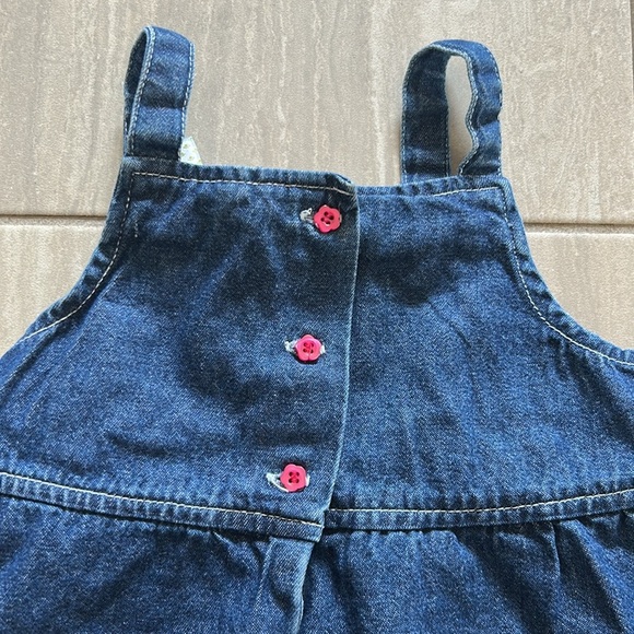 Y2K denim embroidered dress size 12-18 M - Picture 5 of 5
